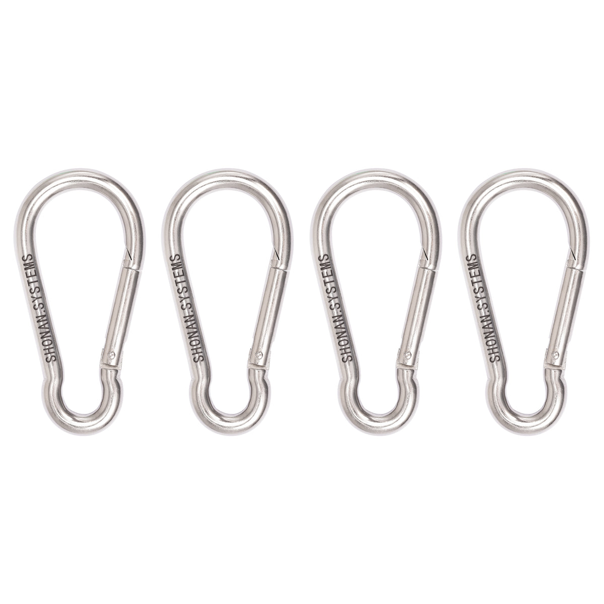 3.1" Heavy Duty Stainless Steel Carabiner Clips, 4 PCS SHONAN.SYSTEMS