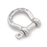 SHONAN 3/8" Marine Grade Bow Shackles, 2Pcs(316 Stainless Steel)