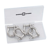 SHONAN 5/16" Marine Grade Bow Shackles, 4Pcs(316 Stainless Steel)