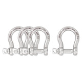 SHONAN 5/16" Marine Grade Bow Shackles, 4Pcs(316 Stainless Steel)