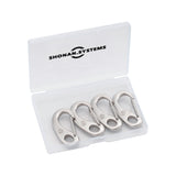 1.93" Marine Grade Wire Gate Carabiners, Stainless Steel 316, 4 Pcs