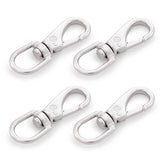 3.5" Stainless Steel Swivel Eye Snap Hooks, 4 Pcs