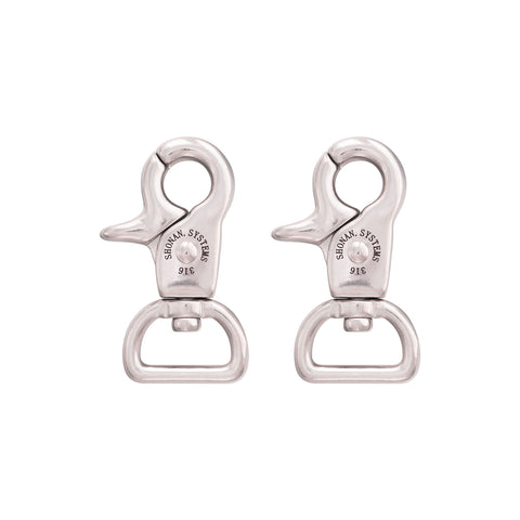 2" Small Trigger Snap Hooks, 316 Stainless Steel, 40 Lbs Capacity, 2 Pcs