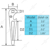 SHONAN Shackle Key with Bottle Cap Opener Function(316 Stainless Steel)