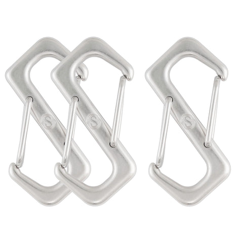 SHONAN S-shaped Wire Gate Carabiners, 2-1/3" S-biners, 316 Stainless Steel