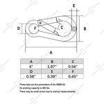 4" Heavy Duty Stainless Steel Carabiners, 4 PCS
