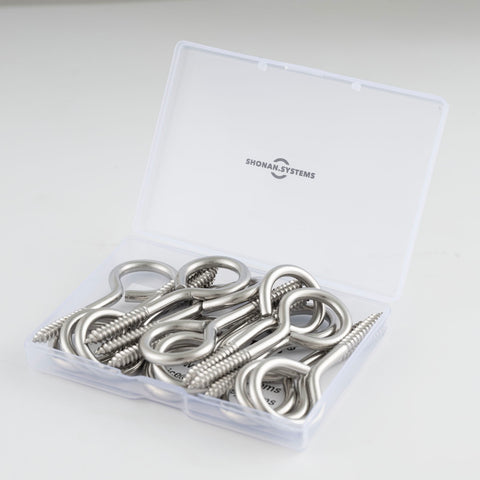 SHONAN.SYSTEMS Stainless Steel Eye Screws for Wood