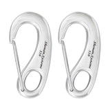 3.7" Marine Grade Large Carabiner, Stainless Steel 316, 2 Pcs