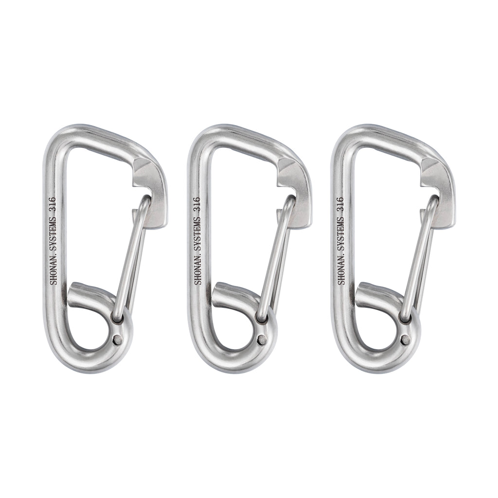 SHONAN Marine Grade Stainless Steel Boat Hooks, Carabiner for Jet Ski,  Kayak and Boat Dock Lines