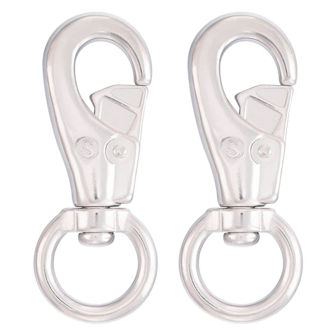 SHONAN 4" Heavy Duty Swivel Snap Hook for Egg Chair, Swing, Punching Bag, and Rope Ceiling Mount, 2 Pcs(316 Stainless Steel)