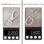 3.5" Stainless Steel Swivel Eye Snap Hooks, 4 Pcs