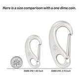 SHONAN Marine Grade Wire Gate Carabiners, 4 Pcs(316 Stainless Steel)