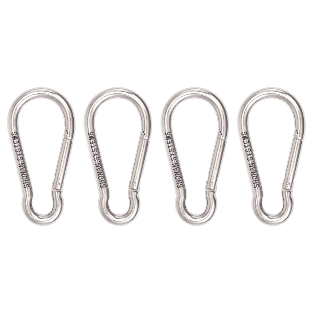 Shonan Heavy Duty Carabiner Clips- Large Stainless Steel Spring Snap Hook, Locking Carabiners for Home Gym, Swing, Hammock, Lifting and Hanging