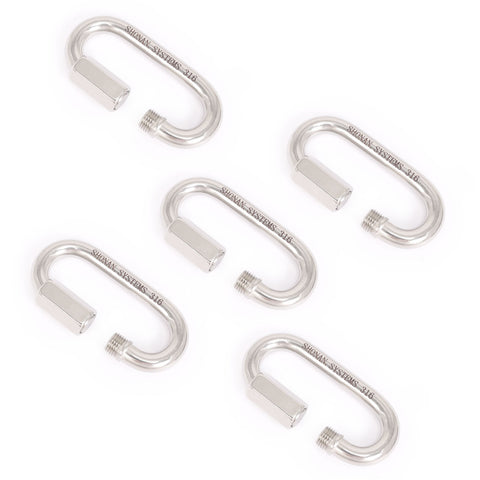2.3" Chain Quick Links, Stainless Steel 304 or 316, 5 Pcs