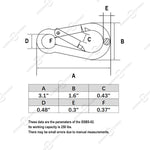 3.1" Heavy Duty Stainless Steel Carabiner Clips, 4 PCS