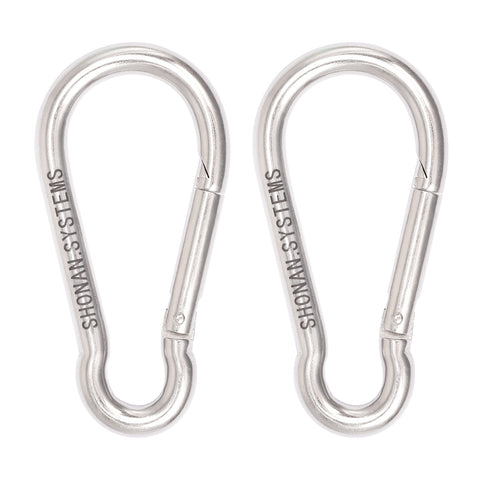 5.5" Heavy Duty Stainless Steel Carabiner Clips, 2 PCS