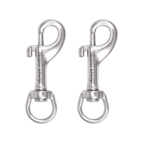 2.75" Single Ended Trigger Snap Hooks, Marine Grade Stainless Steel 316, 2 Pcs