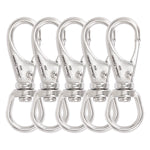 2.7" Stainless Steel Swivel Eye Snap Hooks, 5 Pcs
