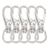 2.7" Stainless Steel Swivel Eye Snap Hooks, 5 Pcs