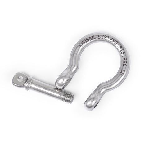 5/16" Marine Grade Bow Shackles, Stainless Steel 316, 4 Pcs