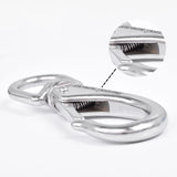 4.6" Stainless Steel Large Swivel Eye Snap Hooks, 2 Pcs