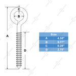 SHONAN.SYSTEMS Stainless Steel Eye Screws for Wood